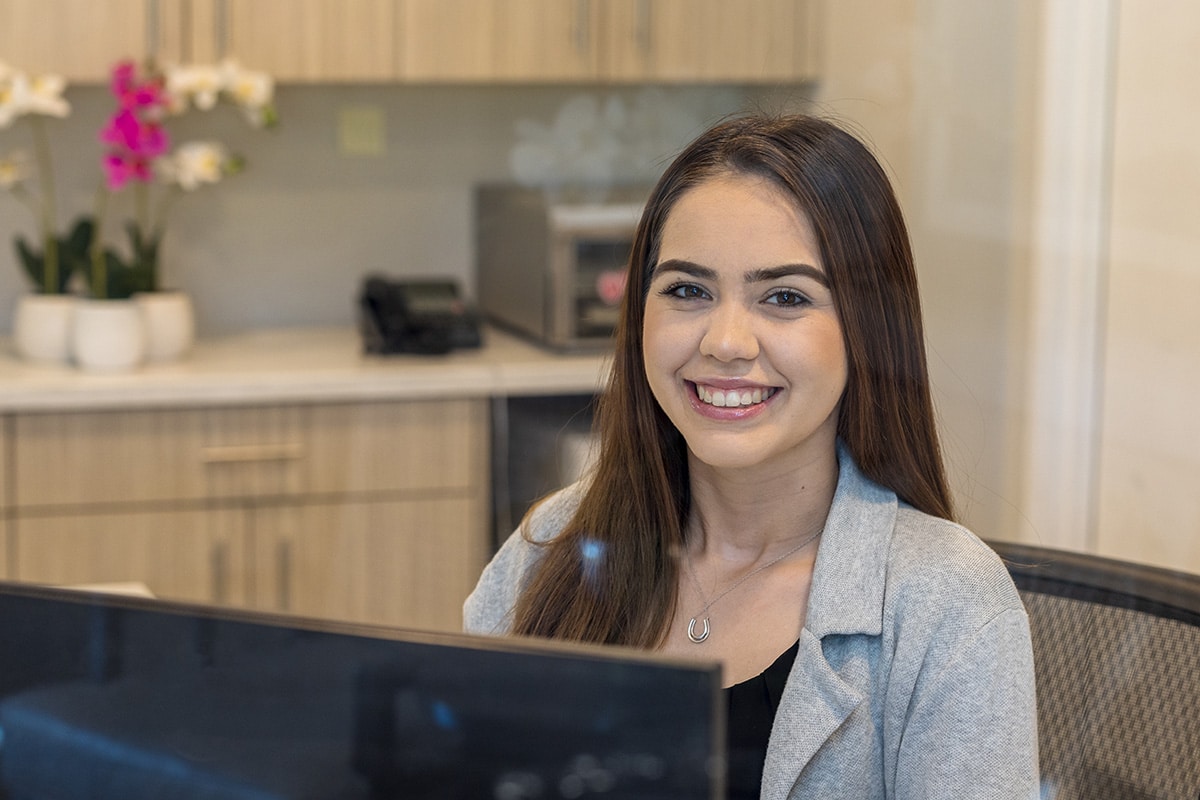 the receptionist in the front lobby of Country Hills