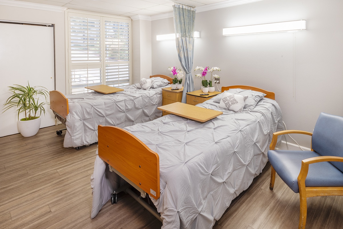 a semi-private room at Country Hills facility