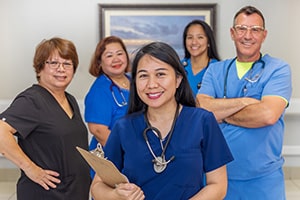 Country Hills facility caregivers in the hallway